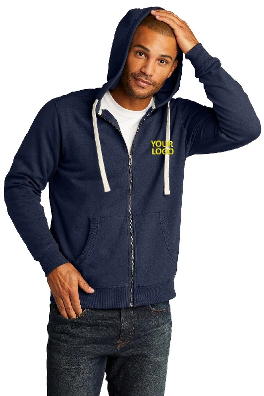 District Re-Fleece Full-Zip Hoodies, True Navy