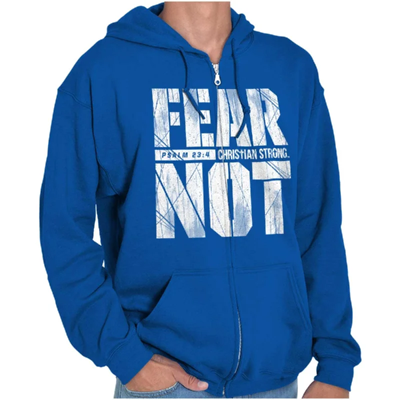 Fear Not Psalm 23:4 Zip Hoodie