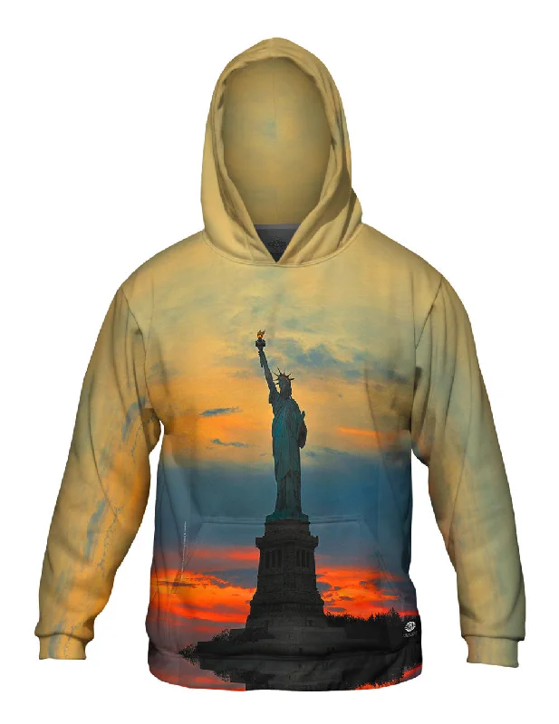 Statue Of Liberty Golden Sunset