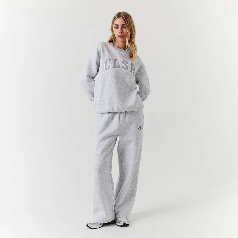 Varsity CLSR Sweatshirt Tracksuit | Light Grey Marl