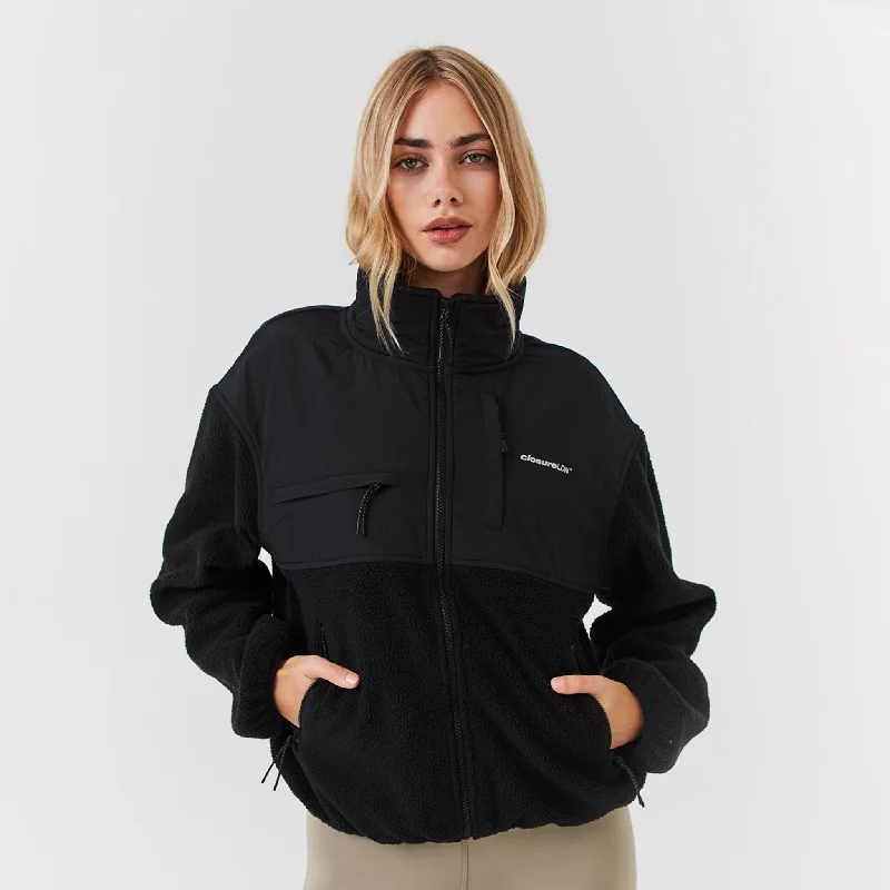 Borg Fleece Tech Jacket | Black