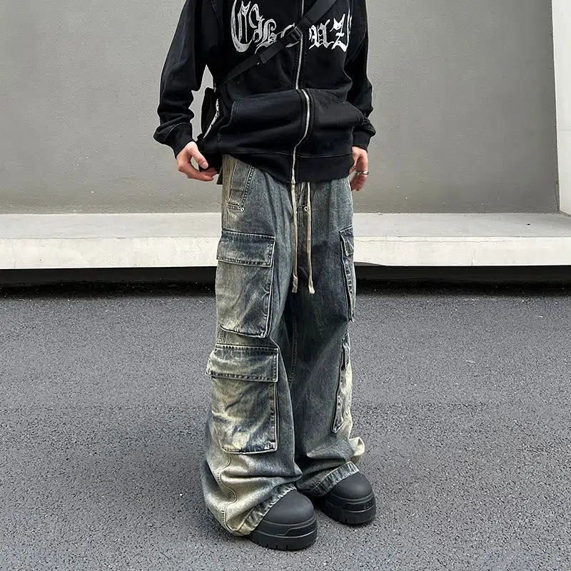 Baggy Cargo Denim Pants