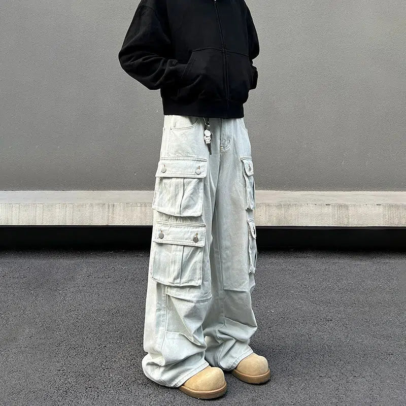 Pockets Baggy Cargo Pants