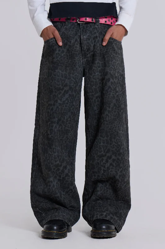 Personal Charm Charcoal Leopard Fade Colossus Jeans