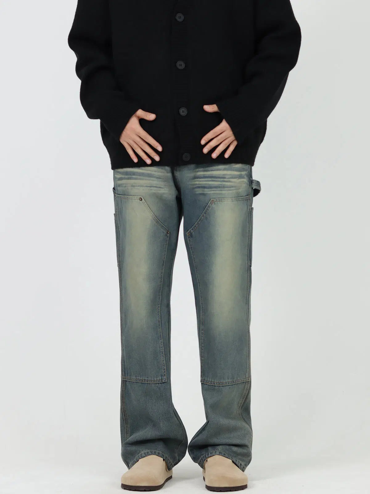 Retro Blue Bootcut Straight Casual Jeans