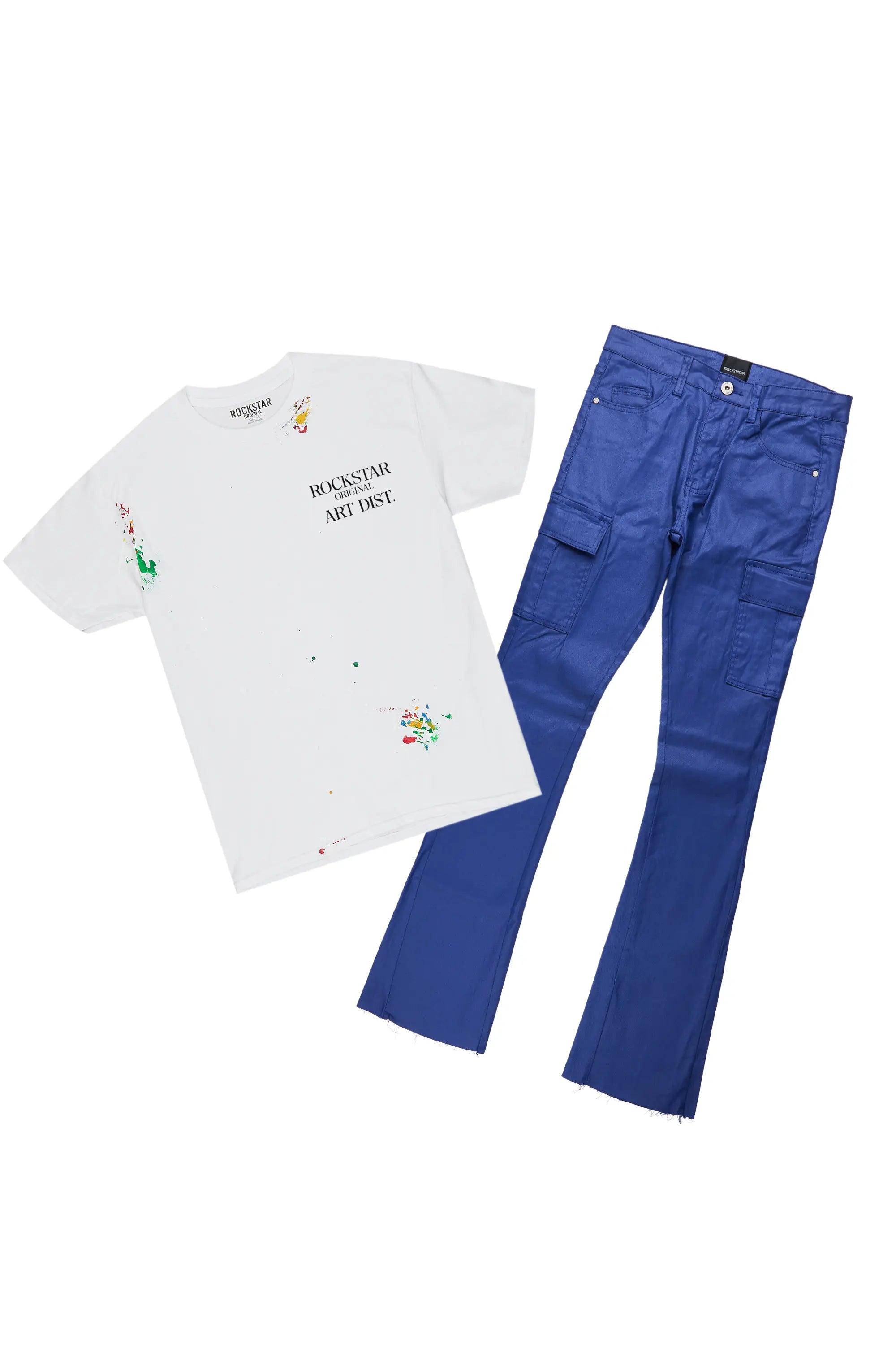Luxury Classic Palmer White T-Shirt & Jorge Waxed Jean Bundle
