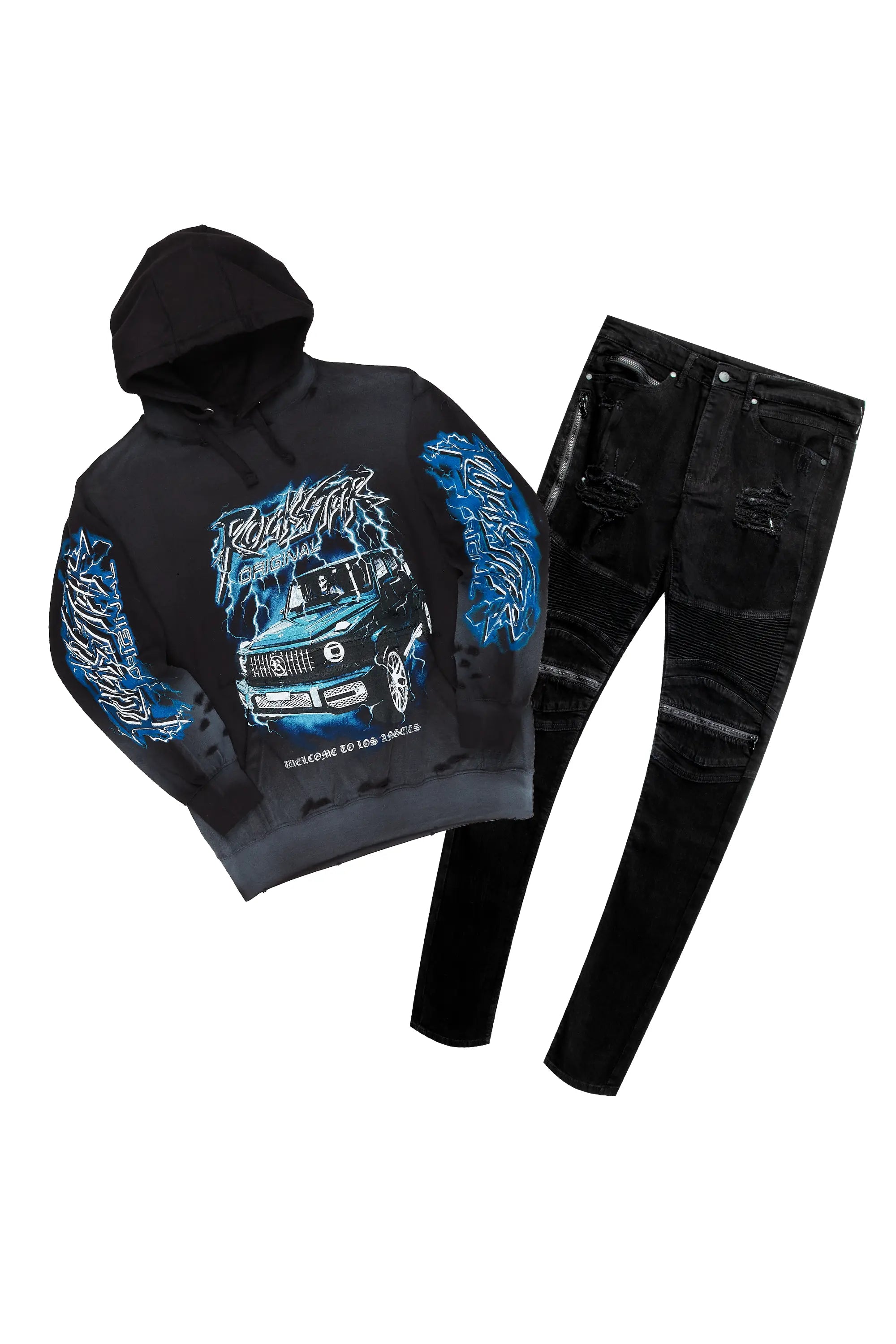 Hai Black Hoodie & BK Biker Jean Bundle