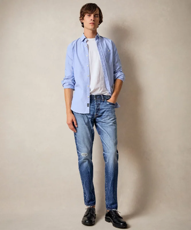 Fashion Concept Slim Japanese Selvedge Stretch Jean in Distressed Wash