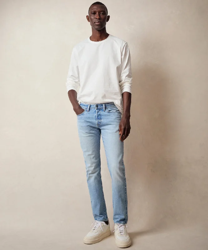 Advanced Design Slim Japanese Selvedge Stretch Jean in Light Indigo