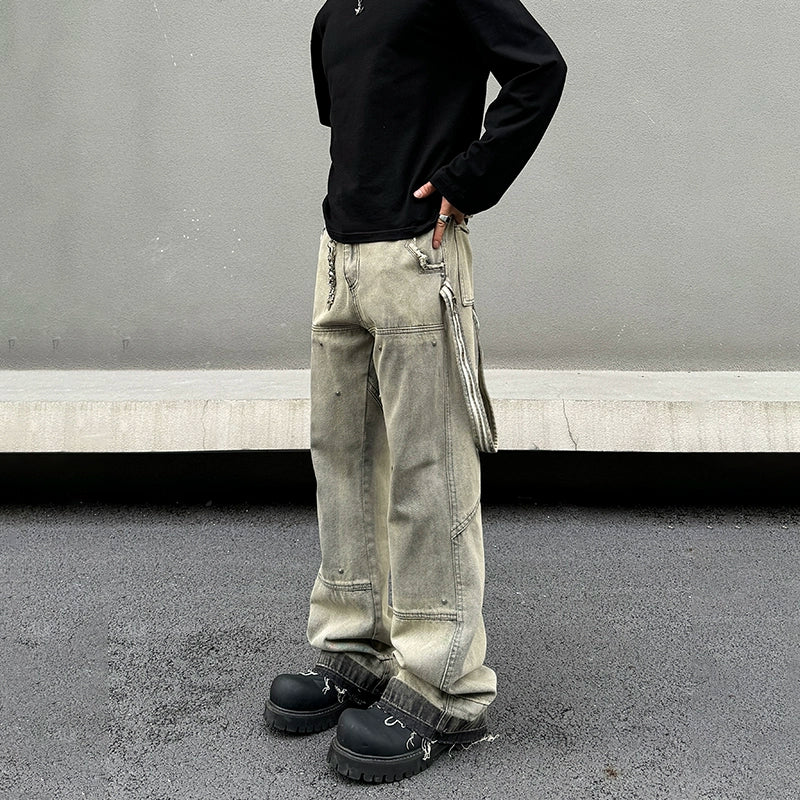 Vintage-Inspired Cargo Jeans