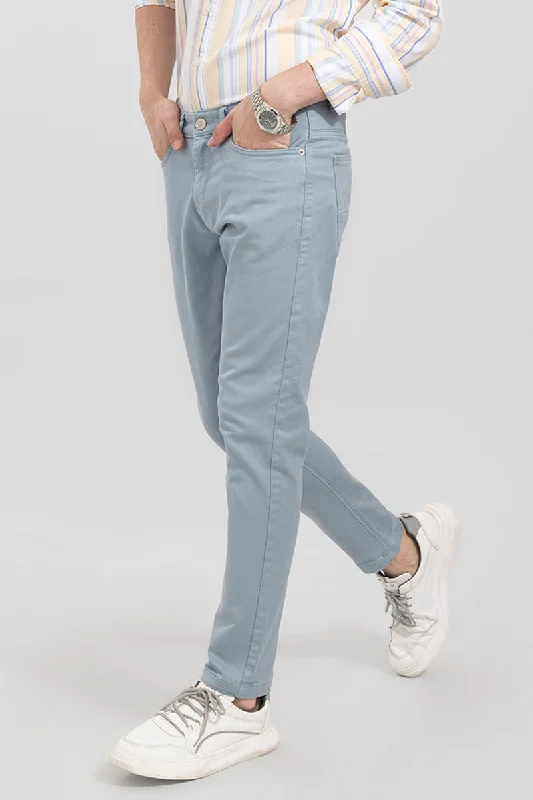 Voguish Blue Cotton Pant