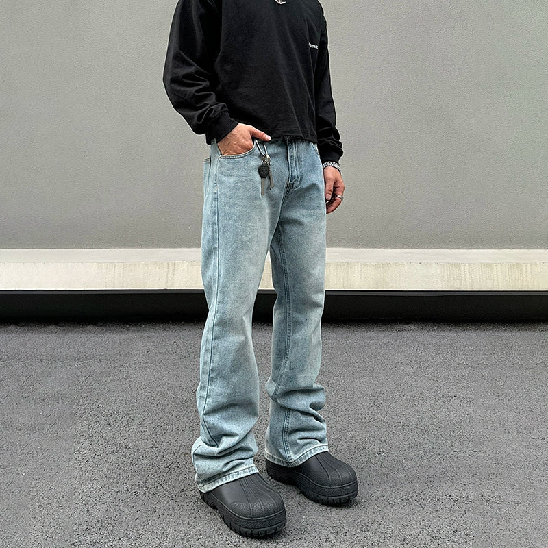 Washed Blue Denim Pants