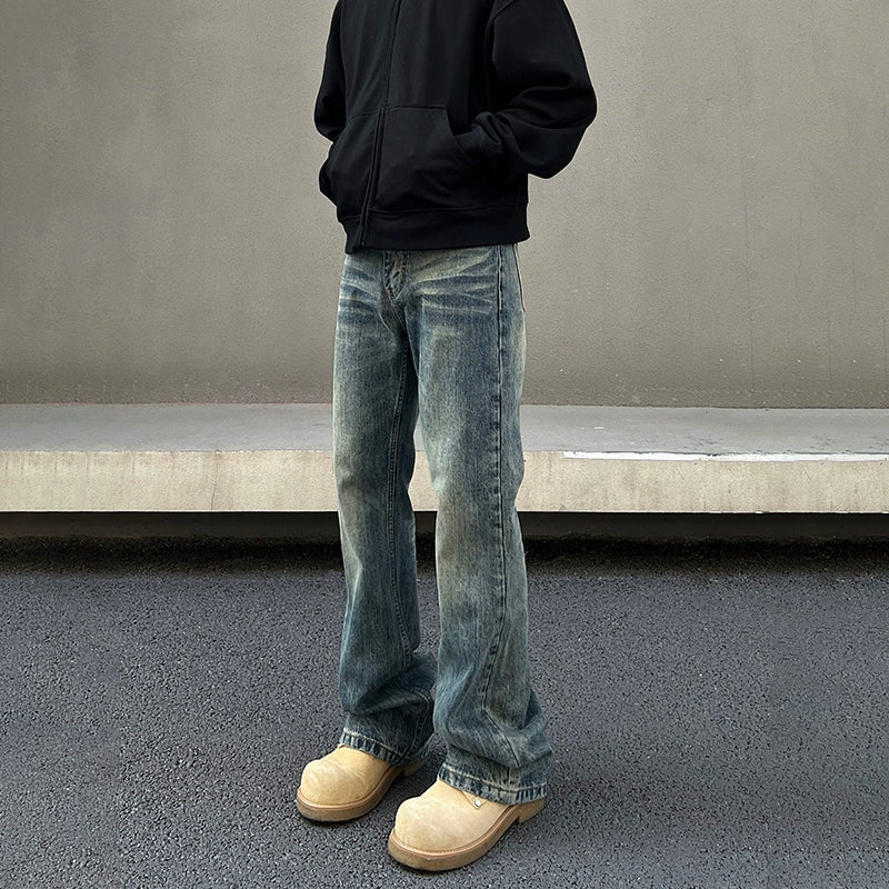 Washed Blue Slim Denim Pants