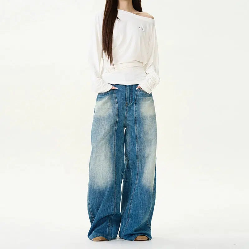 Wide Leg Denim Pants