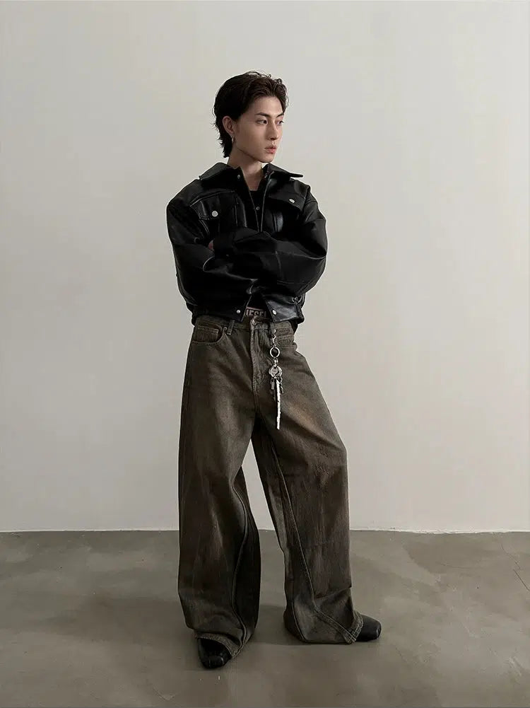 Urban Design Sense Wide-Leg Denim Pants