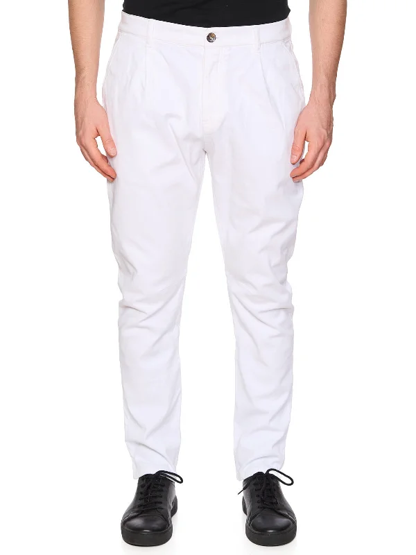 BRUNELLO CUCINELLI White Cotton Chinos Pants EU 50 New US 34