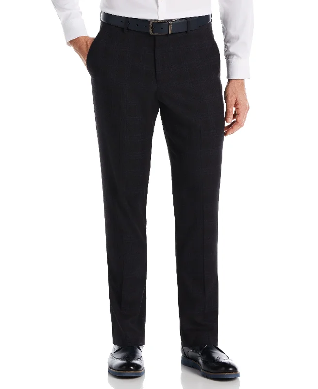 Slim Fit Two Tone Plaid Suit Pant