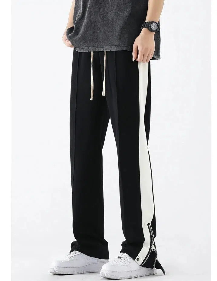 Color-blocked Straight-leg Track Pants