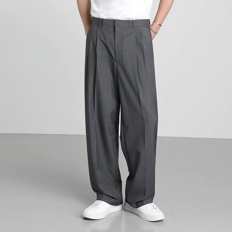 Drape Wide-leg Suit Pants