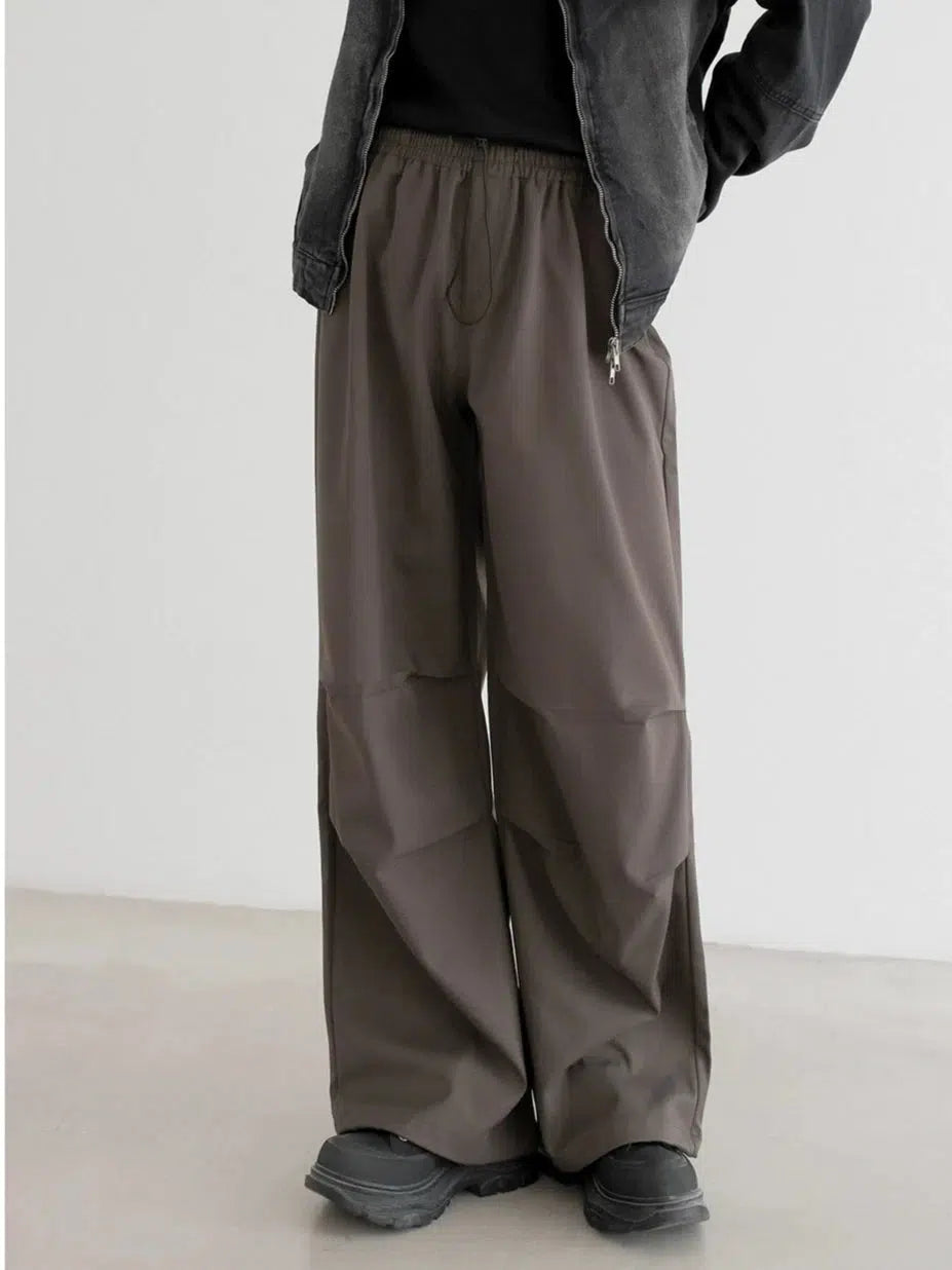 Drawstring Elastic Waist Paratrooper Pants