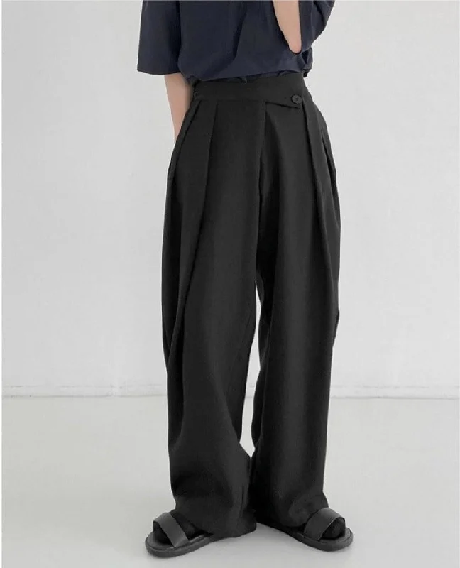 High Waist Wide-Leg Casual Pants