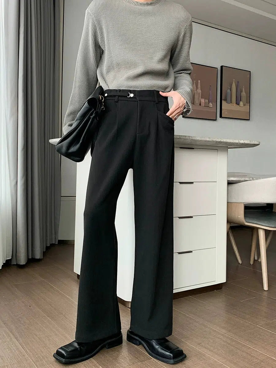 Loose Fit Straight Suit Pants