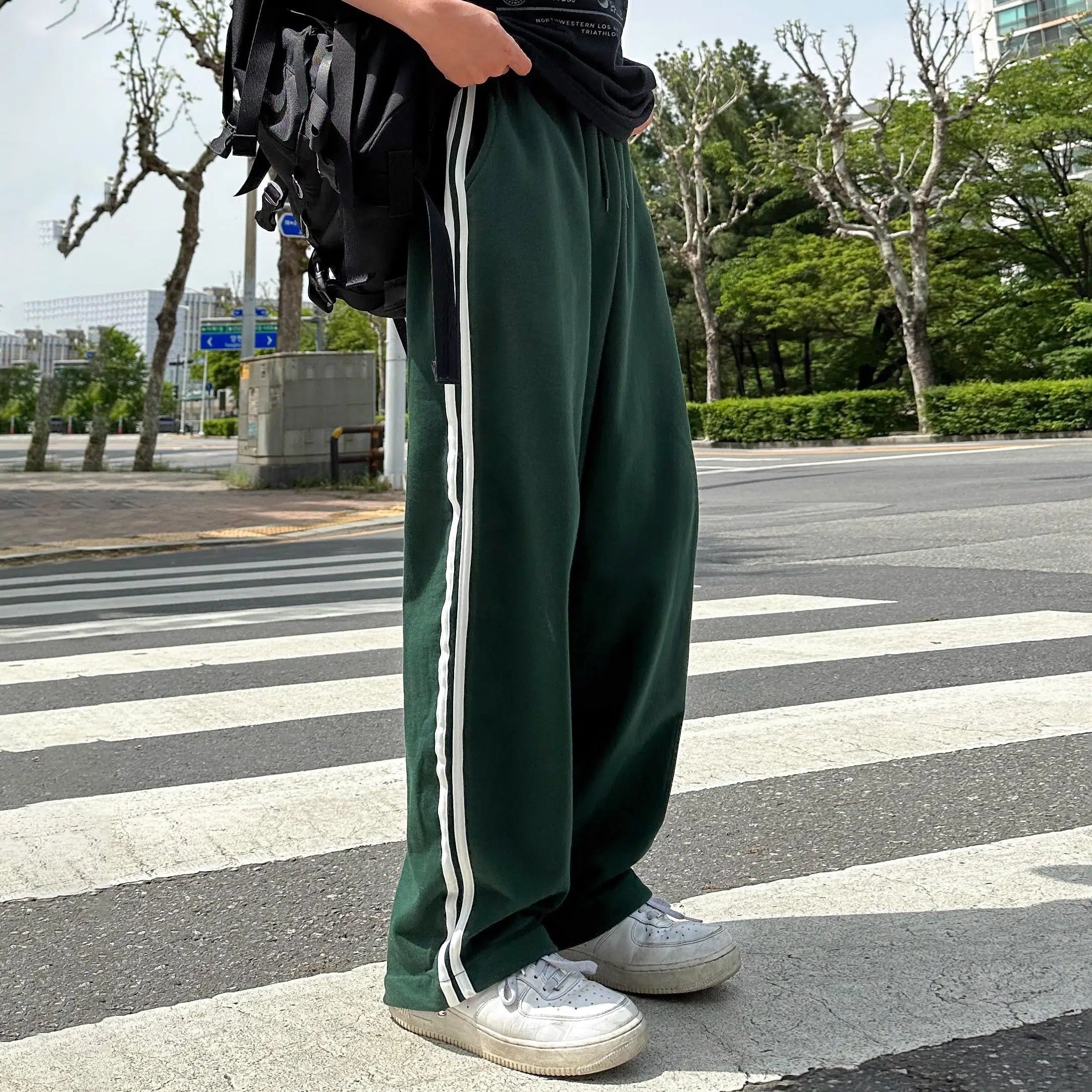 Striped Green Sweatpants