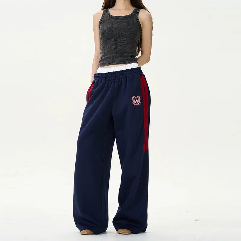 Wide-Leg Elastic Waist Pants