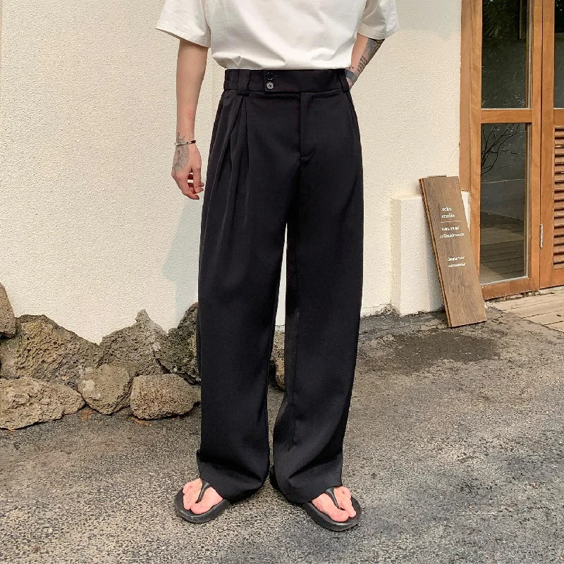 Wide Leg Suit Straight Pants