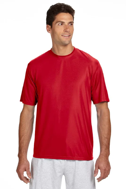 Fashion Must-have A4 Mens Performance Moisture Wicking Short Sleeve Crewneck T-Shirt - Scarlet Red Fashion Must-have A4 Mens Performance Moisture Wicking Short Sleeve Crewneck T-Shirt - Scarlet Red
