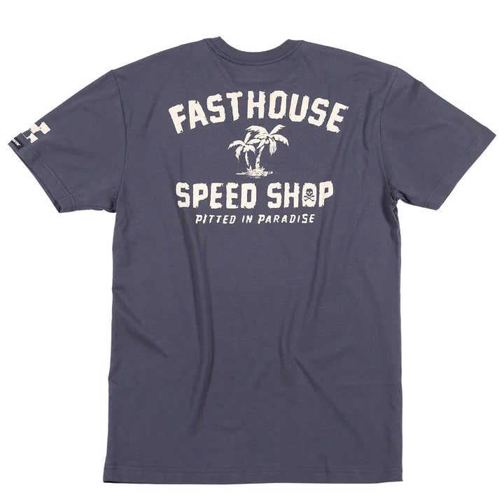 Lazy Home Alkyd SS Tee - Indigo