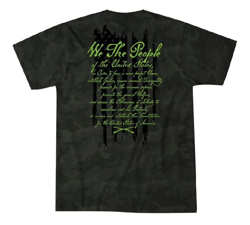 Fashion Style Blessings of Liberty T-shirt - Military Green Camo