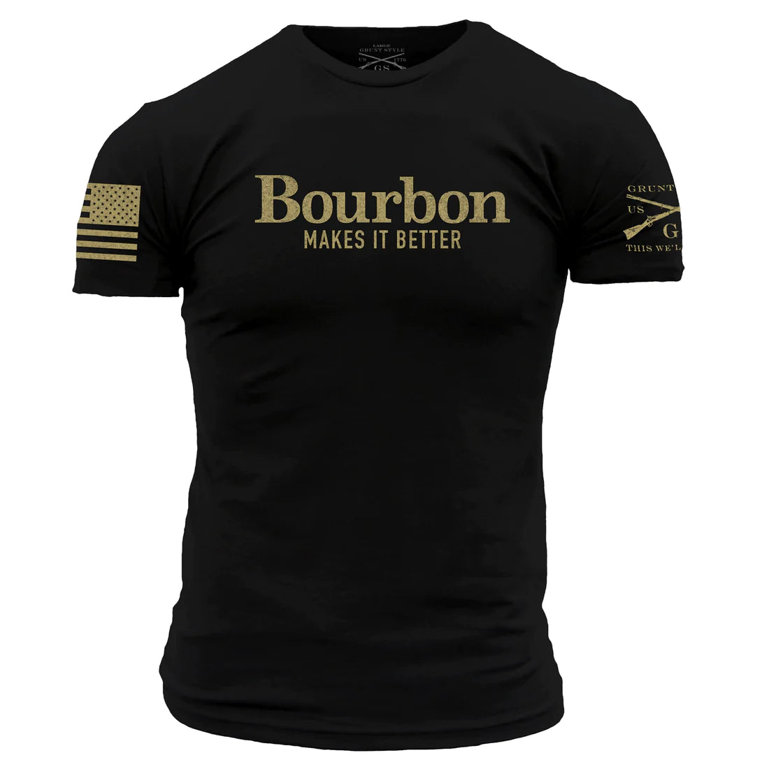 Weekend Comfort Wear Bourbon Makes It Better Tee - Black