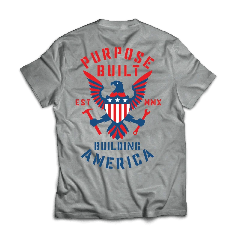 Simple Looks Built on America Tee, Grey