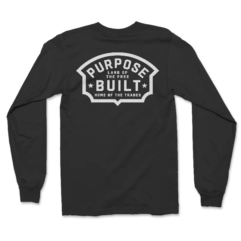 Comfortable Chic Cadillac Long Sleeve Tee, Jet Black