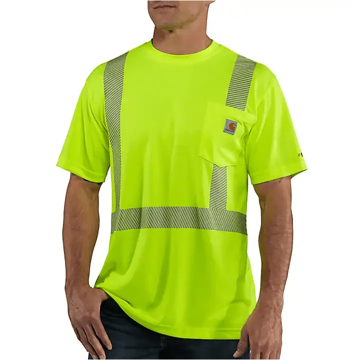 Comfortable Tops Class 3 High Visibility Force Short Sleeve T-Shirt - Brite Lime