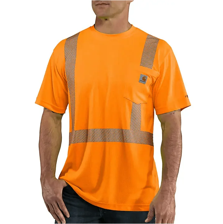 Soft Comfort Wear Class 3 High Visibility Force Short Sleeve T-Shirt - Brite Orange