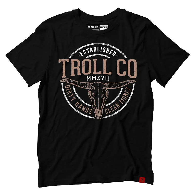 Classic Color Longhorn Tee - Black