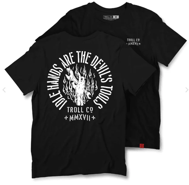 Chic Comfort Wear Devil's Hand SS Tee - Black