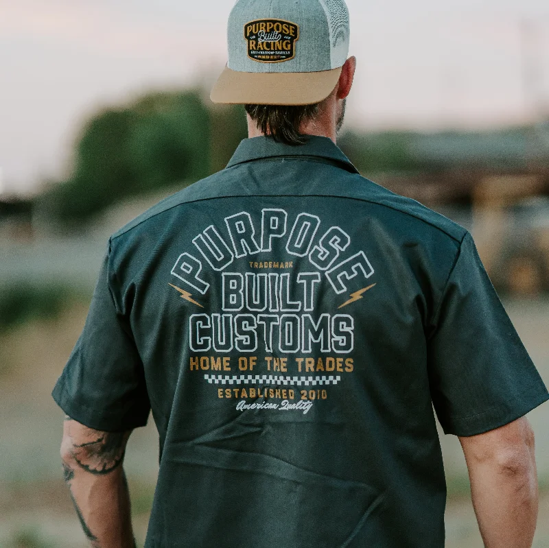 Casual Comfort Wear Dickies X PB: Customs Work Shirt, Charcoal