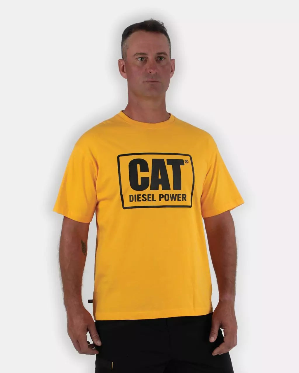 Comfortable Fashion Looks Men's CAT® Diesel Power T-Shirt - Yellow/Black