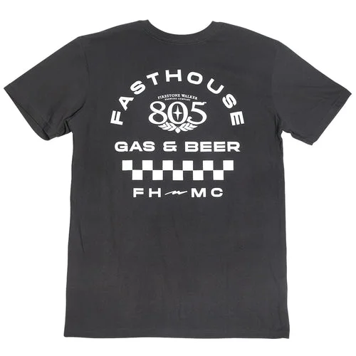 Embroidered Letters FH X 805 Parallel SS Tee - Black