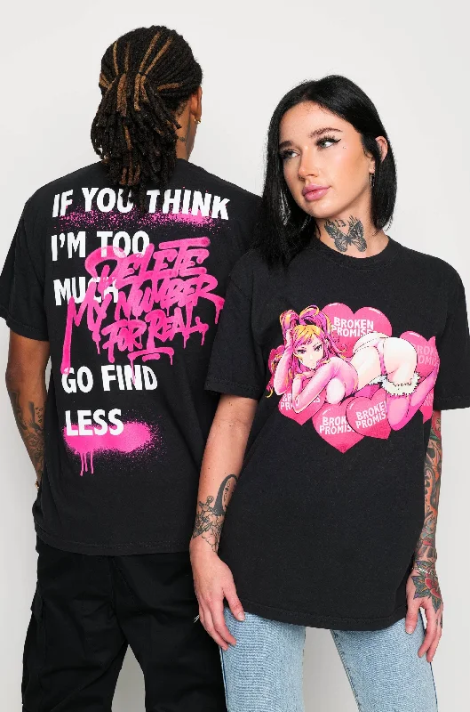 High-end Customization Find Less Tee Black