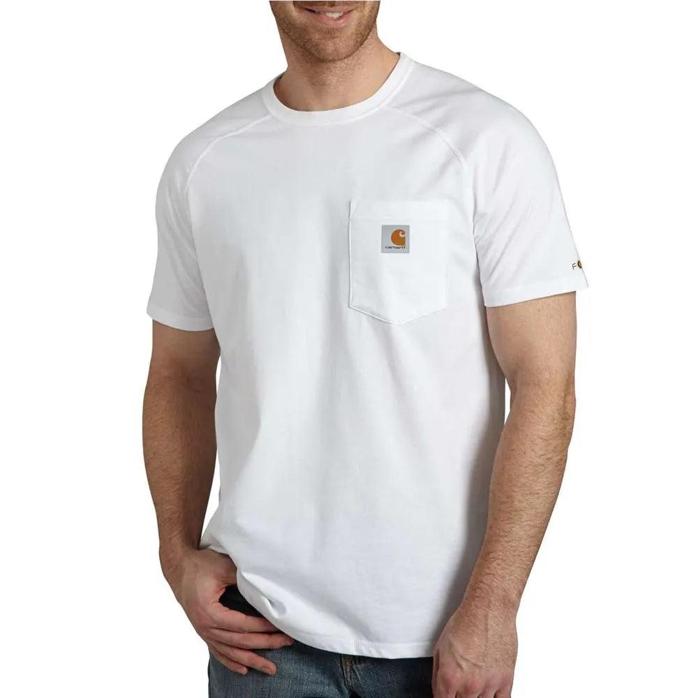 French Style Force Cotton Delmont Short Sleeve T-Shirt - White