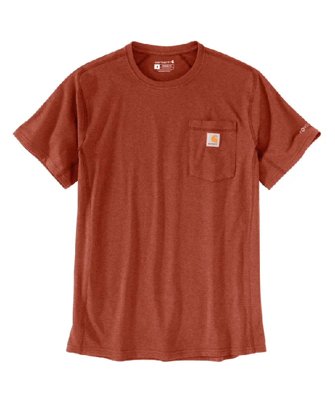 Autumn Selection Force Relaxed Fit Midweight S/S Pocket T-Shirt - Saddle Red Heather
