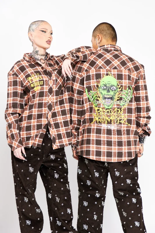 Integrated Design Forget You Brown Printed Flannel