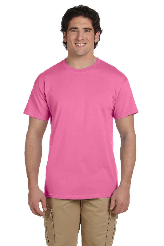 Fruit Of The Loom Mens HD Jersey Short Sleeve Crewneck T-Shirt - Azalea Pink