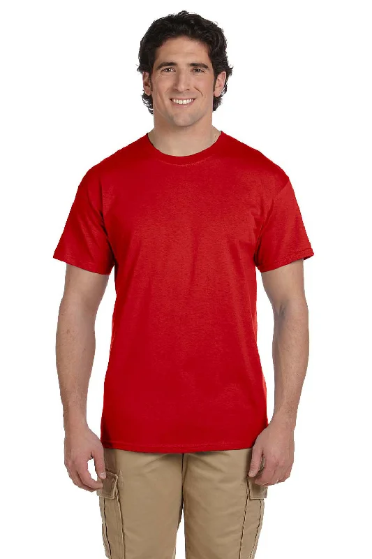 Fruit Of The Loom Mens HD Jersey Short Sleeve Crewneck T-Shirt - True Red