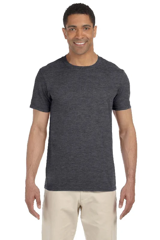 Gildan Mens Softstyle Short Sleeve Crewneck T-Shirt - Heather Dark Grey