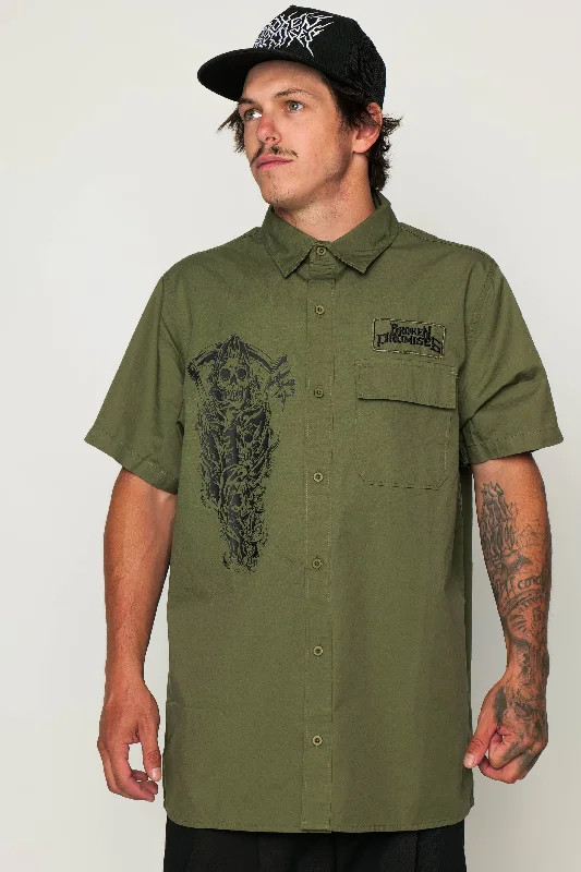High-end Fashion Grim Love Button Up